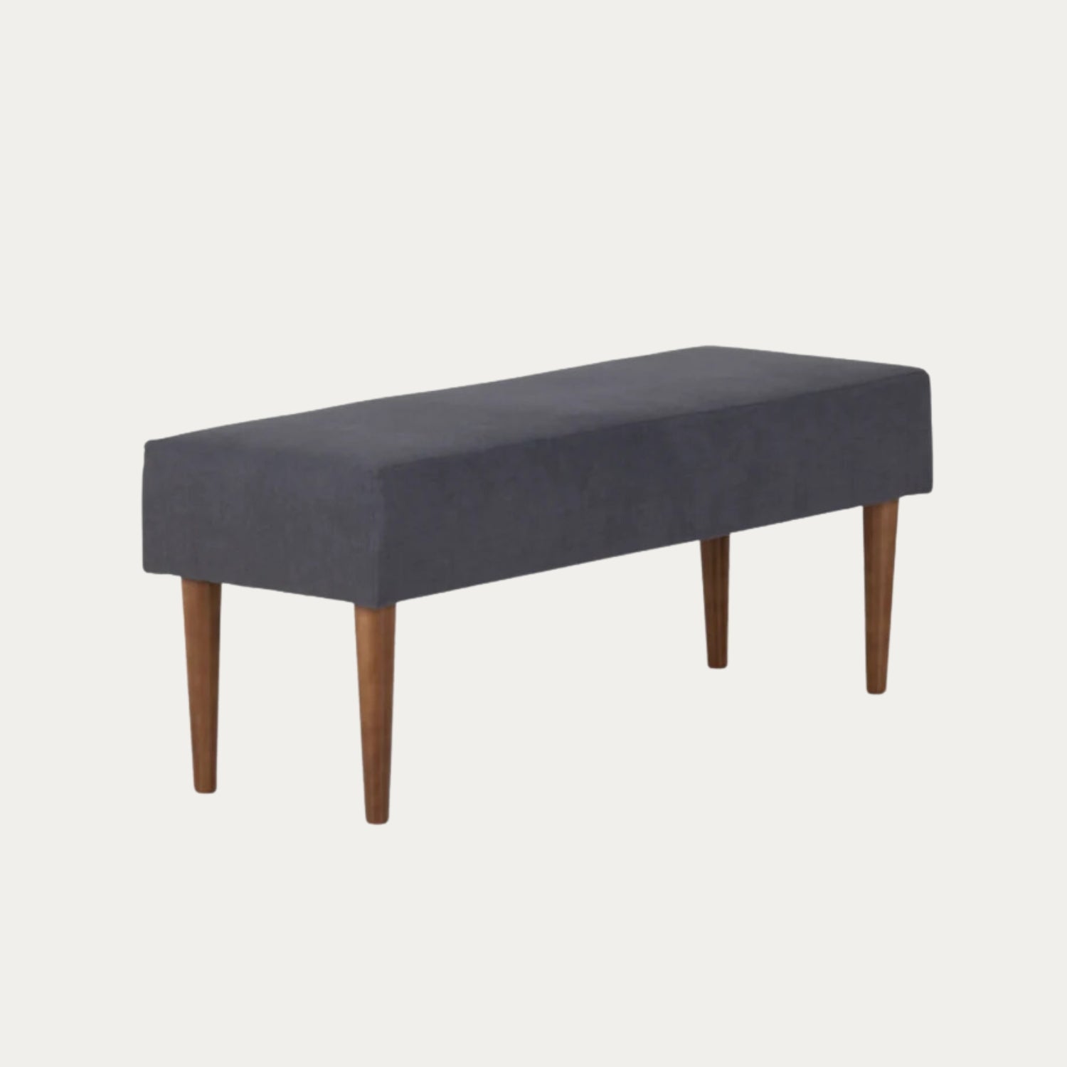 Anthracite Padded and Upholstered Stool with Strong Fabric