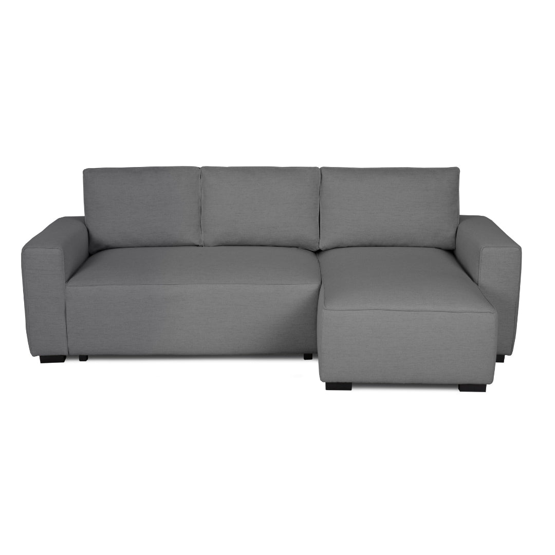 Sofá Cama 3 Lugares com Chaise Longue Reversível - Jade 