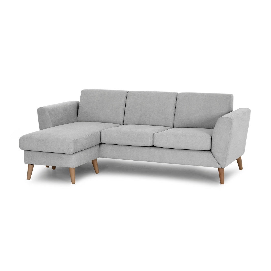 3 Seater Sofa with Chaise Longue and Vintage Legs - Angel