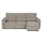 Sofá - Cama 4 Lugares com Chaise Longue Reversível e Cabeceiras Ajustáveis - MorganC1454CFSRG9140_C24