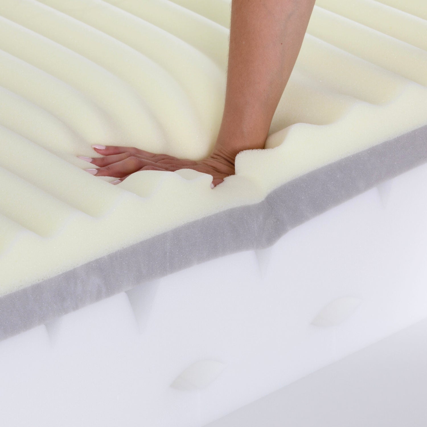 Ergopressure Mattress in profiled memory foam, high-density foam with zoning