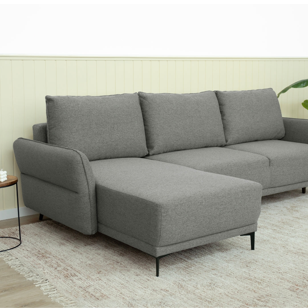 4 Seater Sofa Bed with Reversible Chaise Longue - Toby