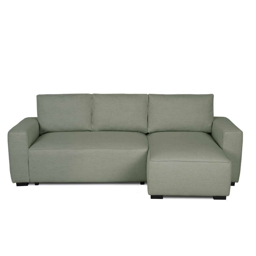 Sofá Cama 3 Lugares com Chaise Longue Reversível - Jade 