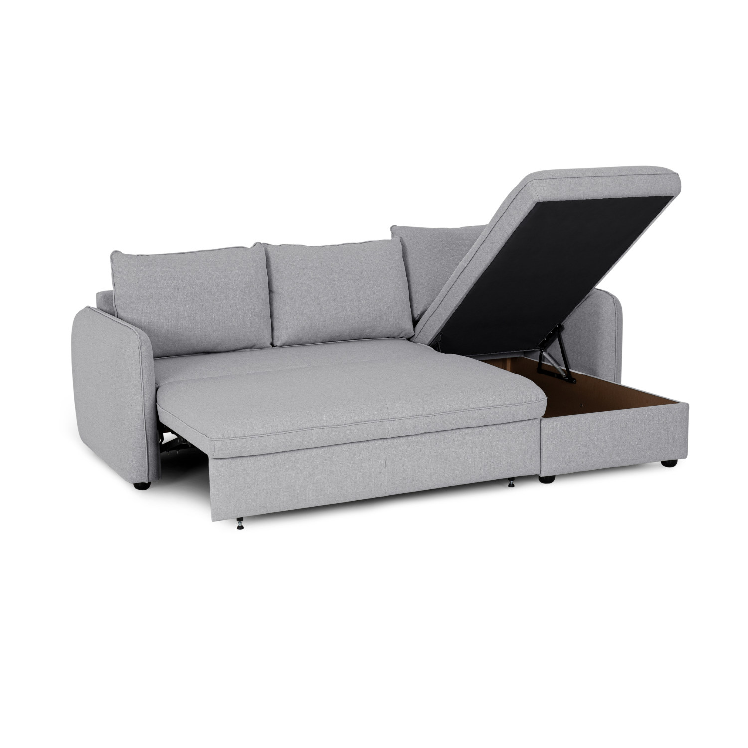 3-Sitzer-Schlafsofa – Easybed-System – mit wendbarer Chaiselongue und Stauraum – Vogue 