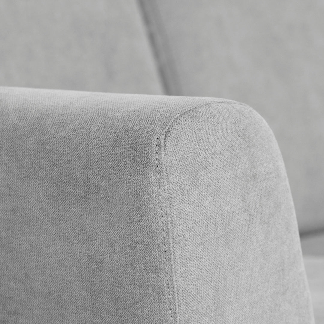 Sofá de 3 lugares com chaise longue reversível e pés vintage – Angel