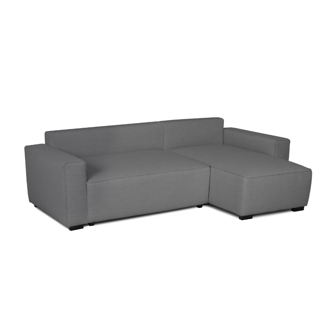 Sofá Cama 3 Lugares com Chaise Longue Reversível - Jade 