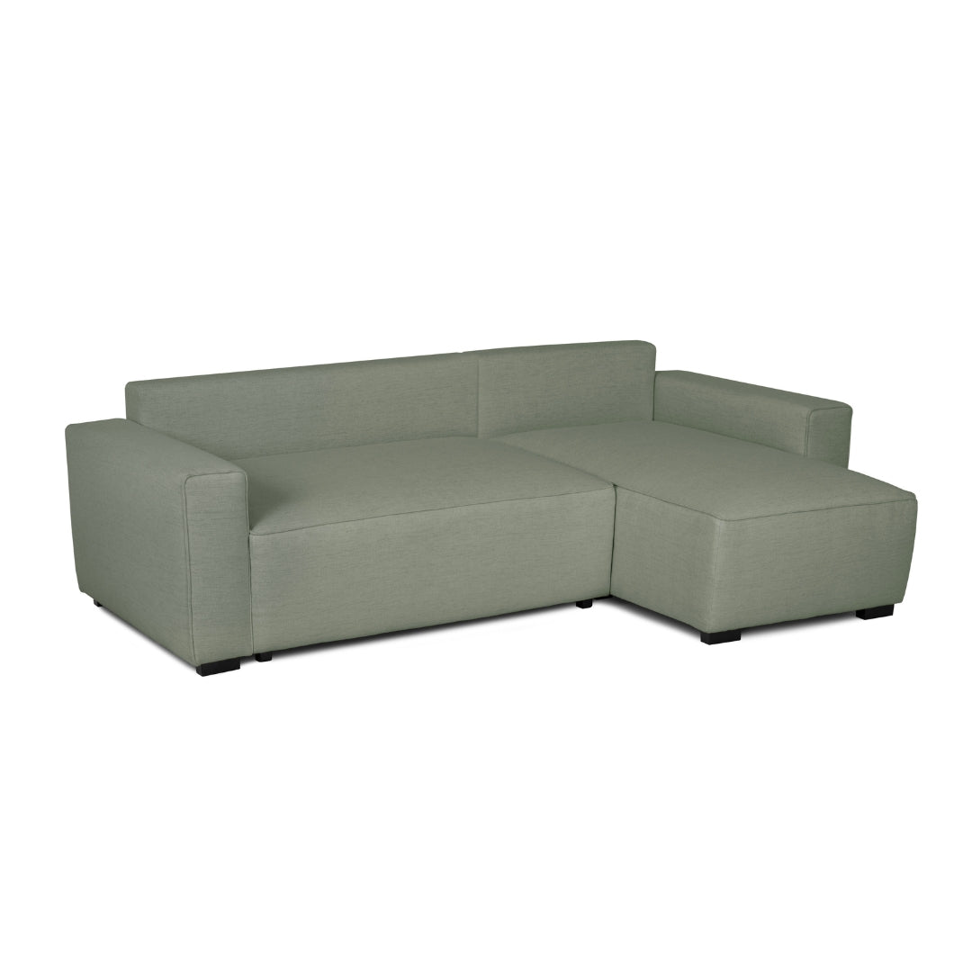 Sofá cama de 3 plazas con chaise longue reversible - Jade 