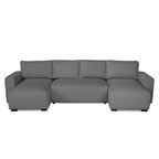Sofá - Cama Panorâmico 5 Lugares com 2 Chaise Longue - JordanC1512ACSRG8210_C24