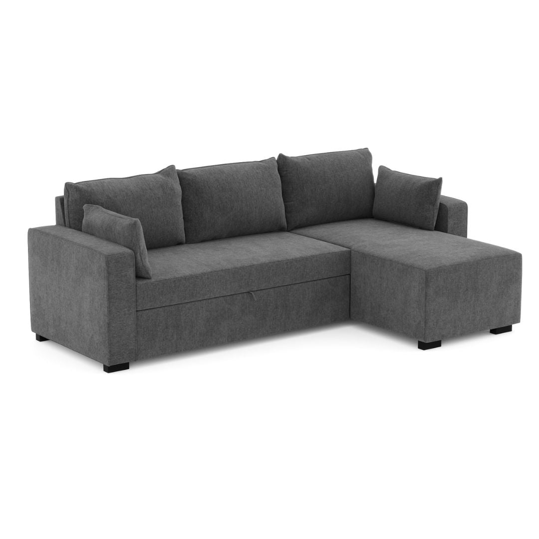 3 Seater Sofa Bed with Reversible Chaise Longue -  Leah