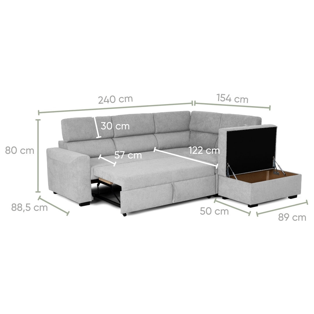 4 Seater Corner Divano Letto