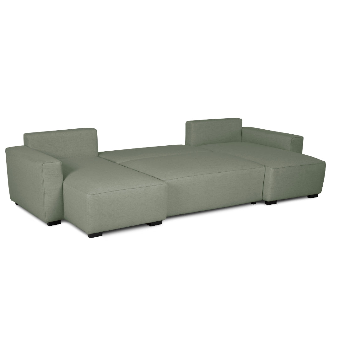 4 Seater Sofa Bed with Panoramic Chaise Longue - Jordan