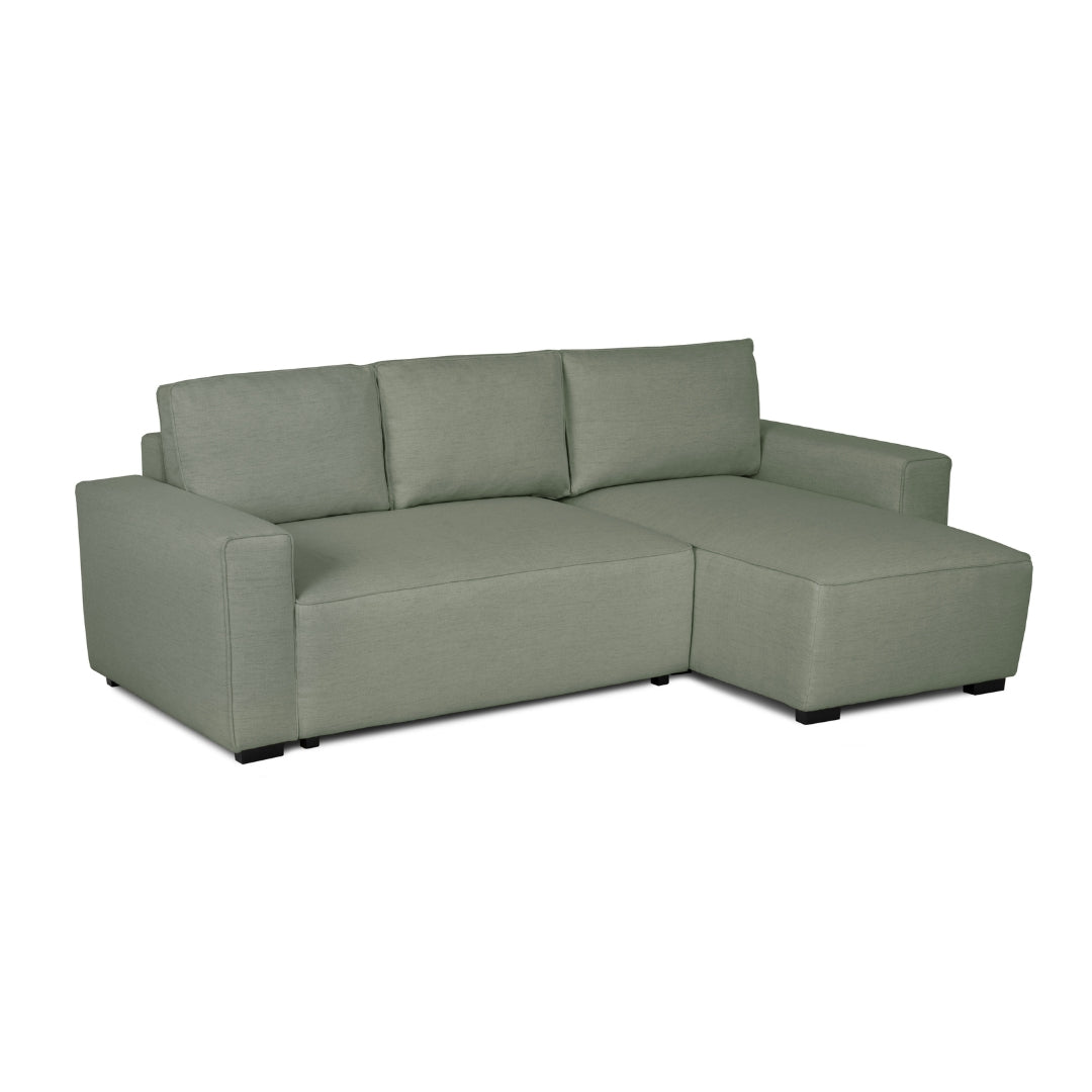 Sofá cama de 3 plazas con chaise longue reversible - Jade 