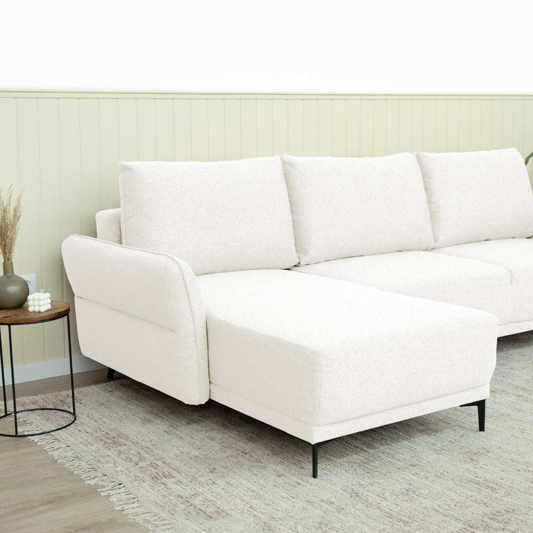 4 Seater Sofa Bed with Reversible Chaise Longue - Toby