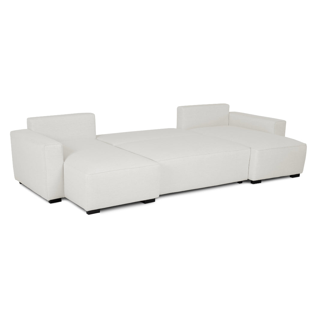 4 Seater Sofa Bed with Panoramic Chaise Longue - Jordan