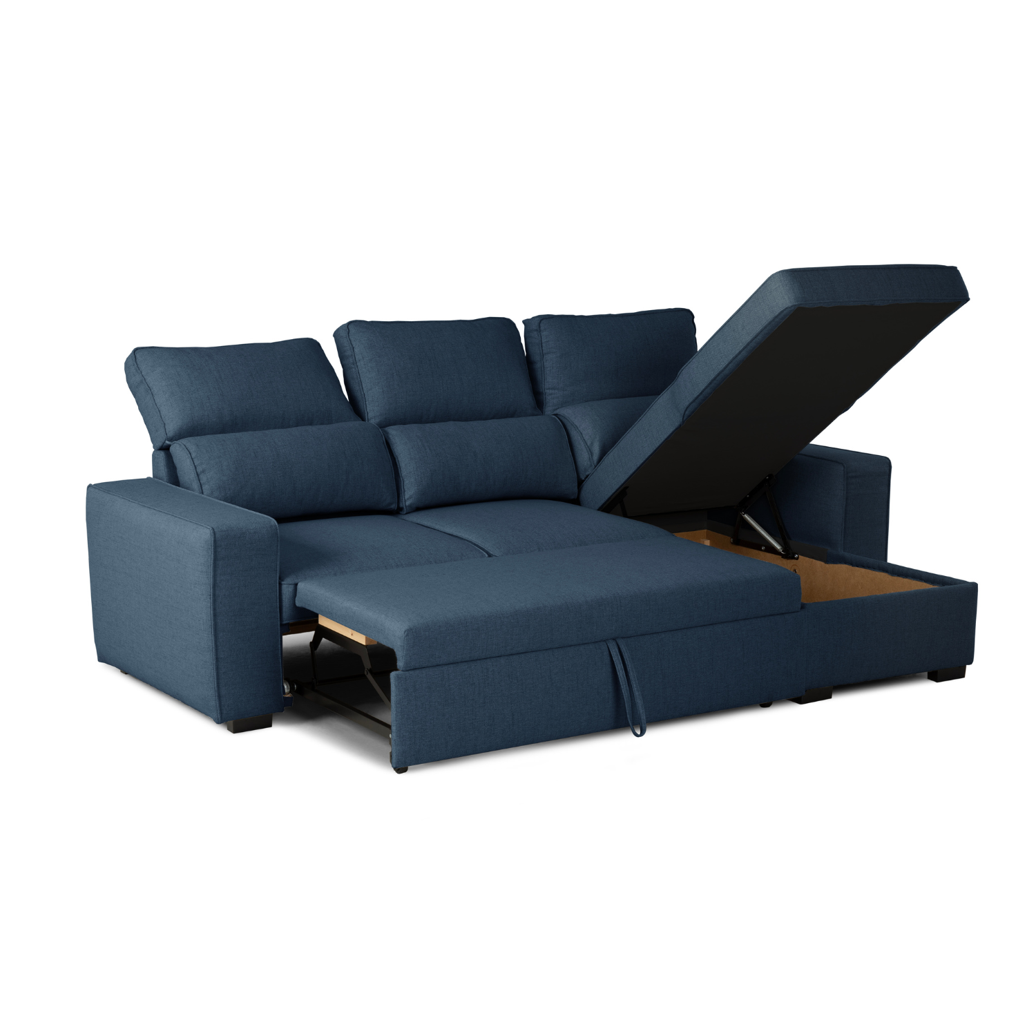 3-Seater Sofa Bed With Reversible Chaise Longue And Storage - Harper