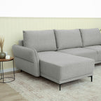 Sofá - Cama 4 Lugares com Chaise Longue Reversível - TobyC1513BCSRG8210_C24