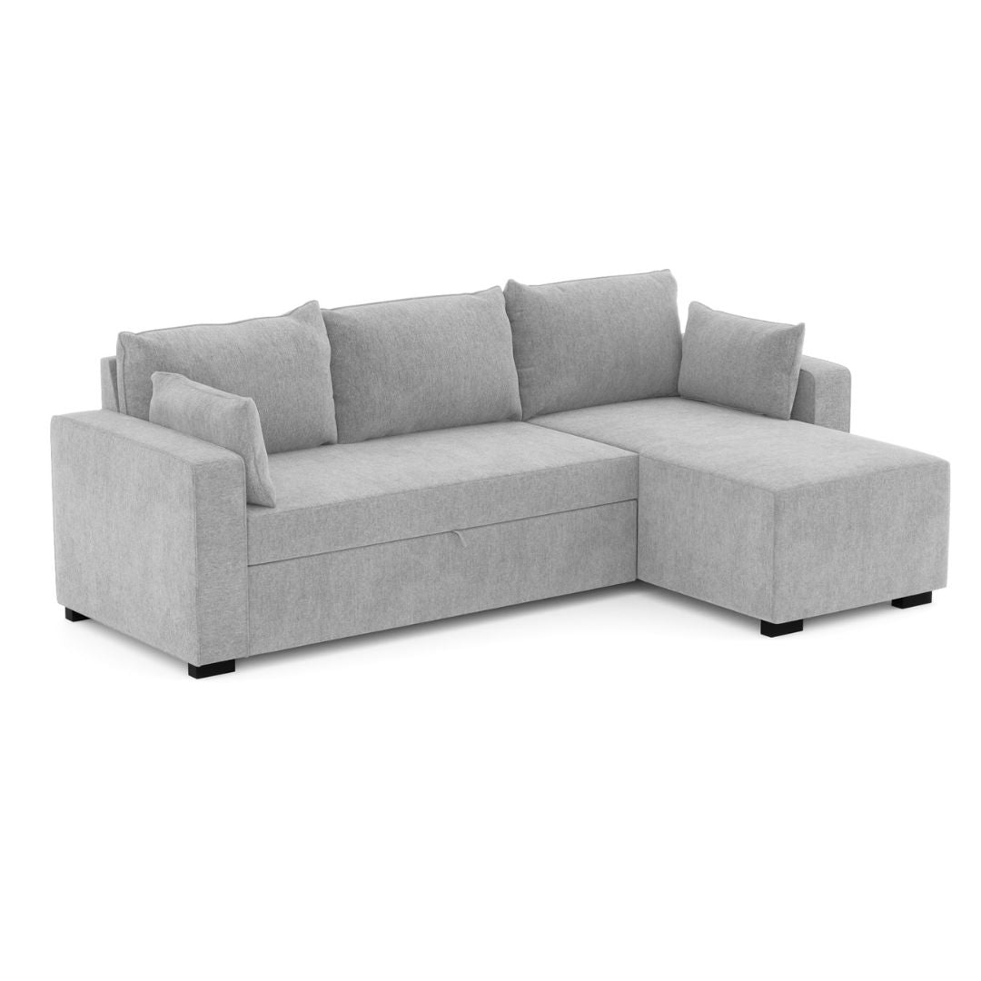 3 Seater Sofa Bed with Reversible Chaise Longue -  Leah