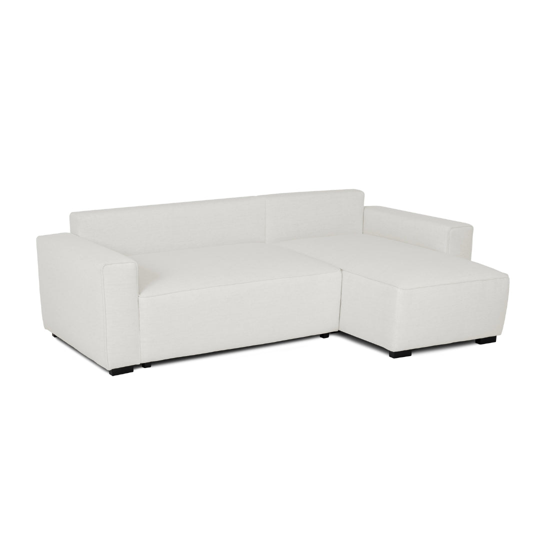 Sofá cama de 3 plazas con chaise longue reversible - Jade 