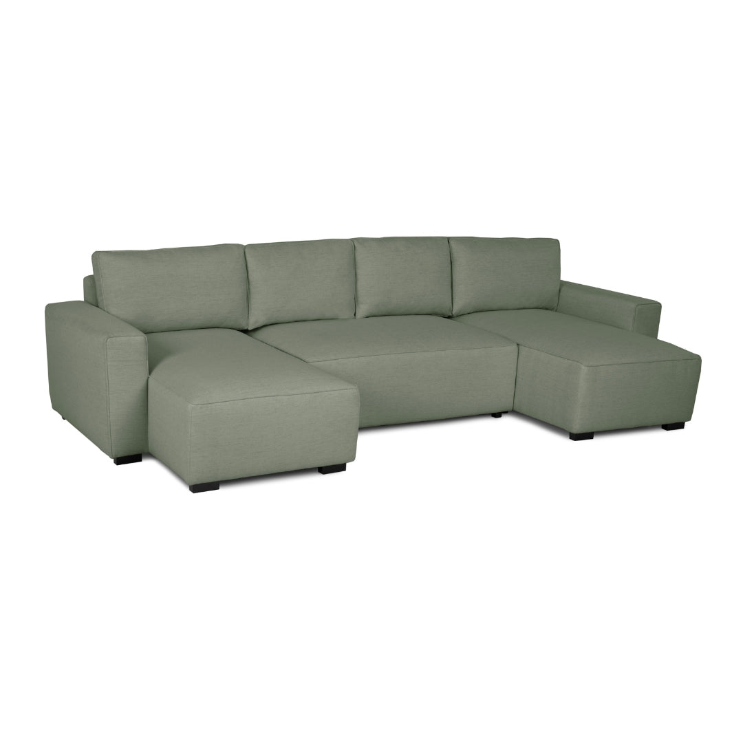 4 Seater Sofa Bed with Panoramic Chaise Longue - Jordan