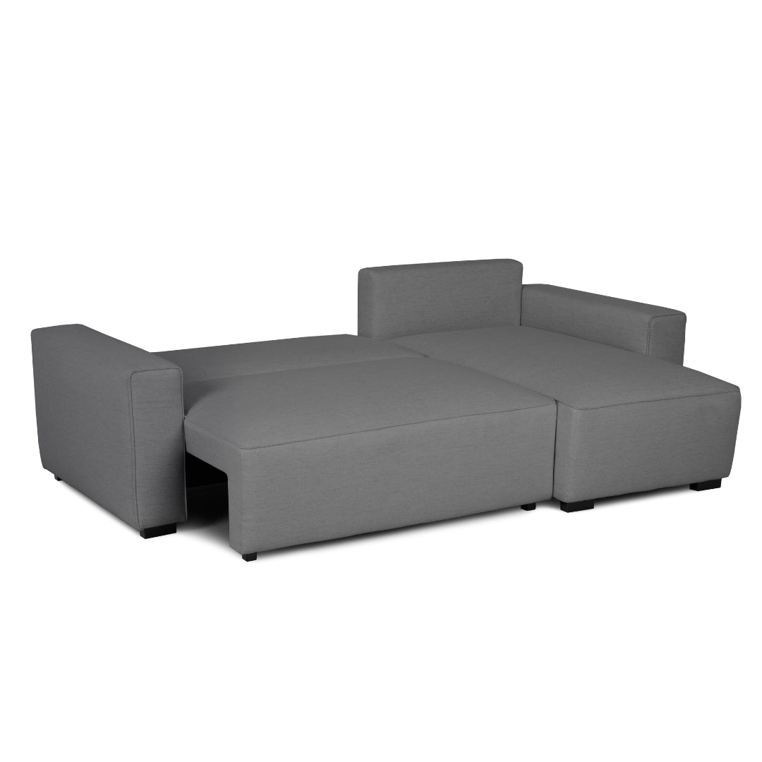 4 Seater Sofa Bed with Reversible Chaise Longue - Jade