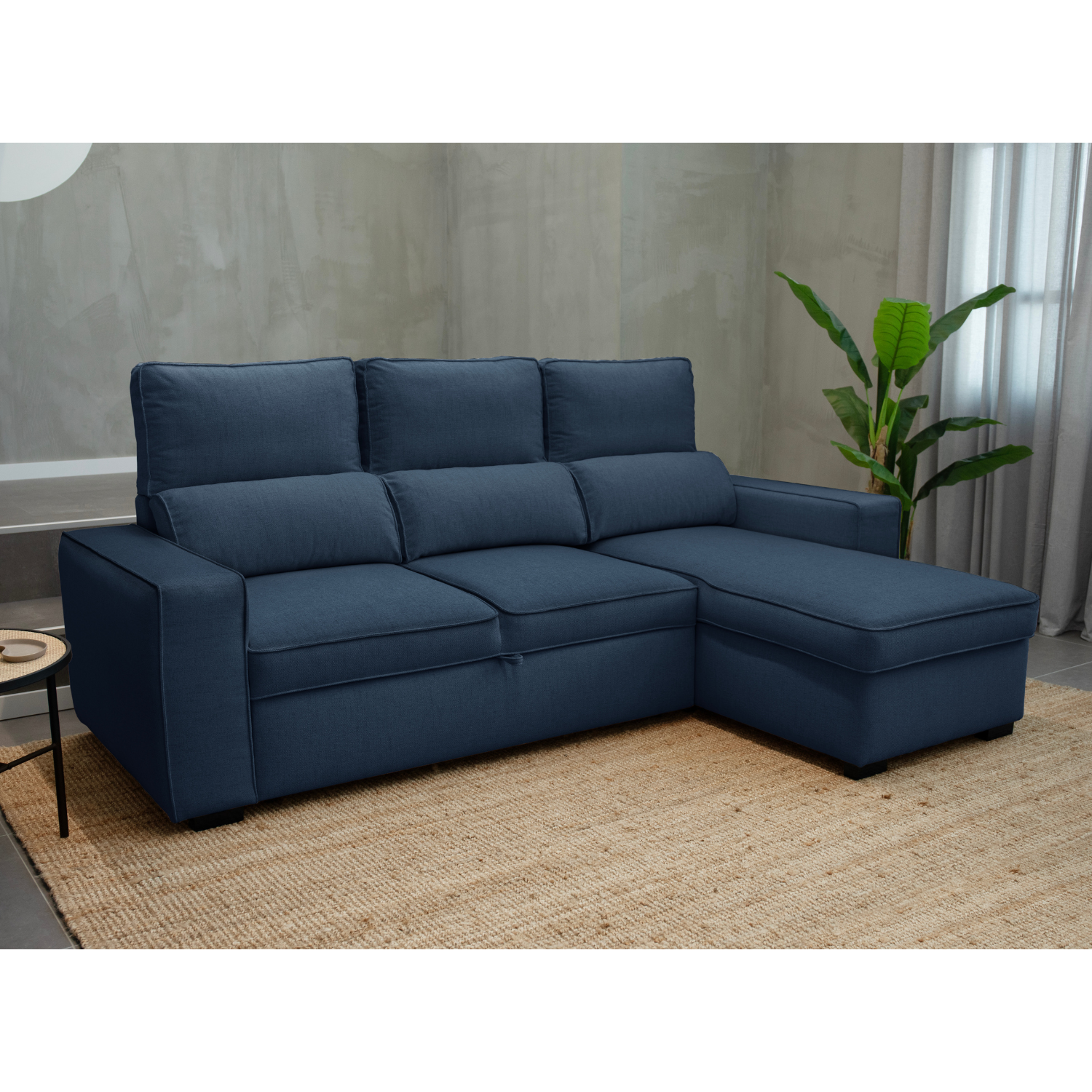 3-Seater Sofa Bed With Reversible Chaise Longue And Storage - Harper