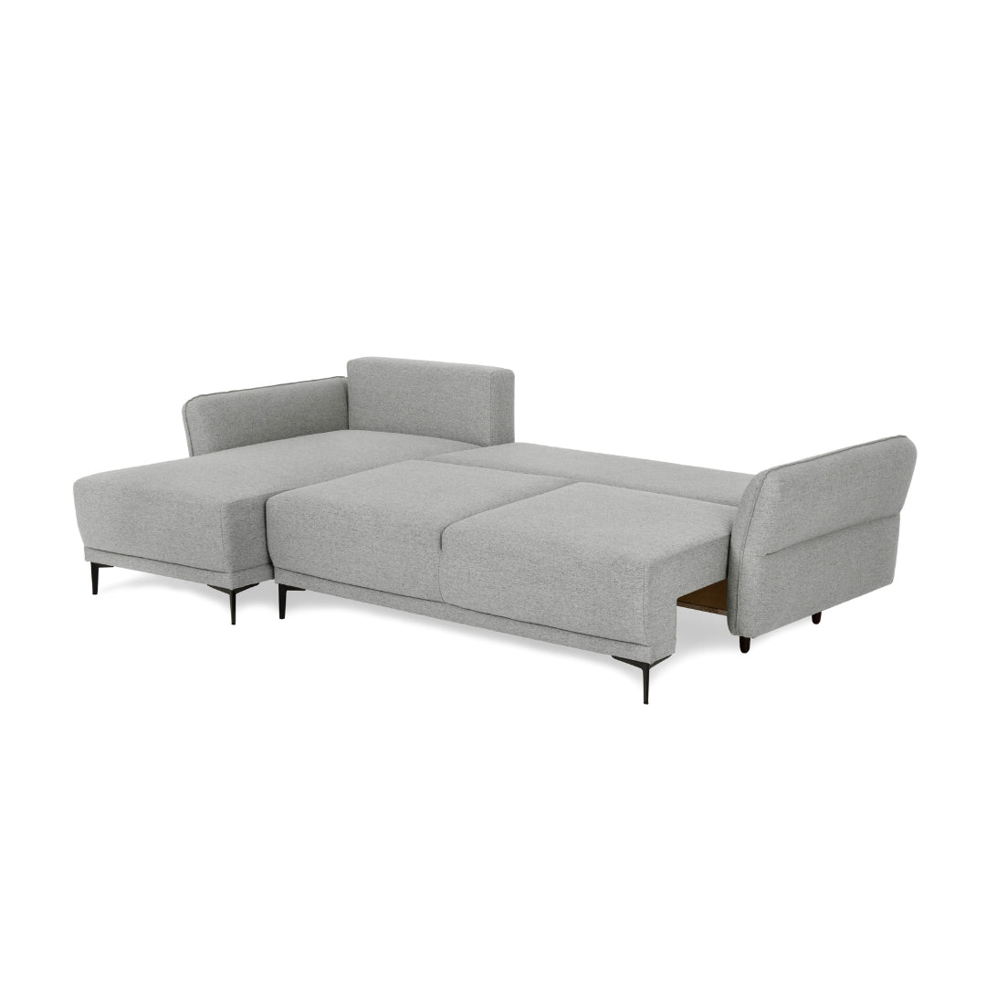 Divano Letto a 3 Posti con Chaise Longue Reversibile - Toby 