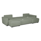 Sofá - Cama Panorâmico 5 Lugares com 2 Chaise Longue - JordanC1512ACSRG8210_C24