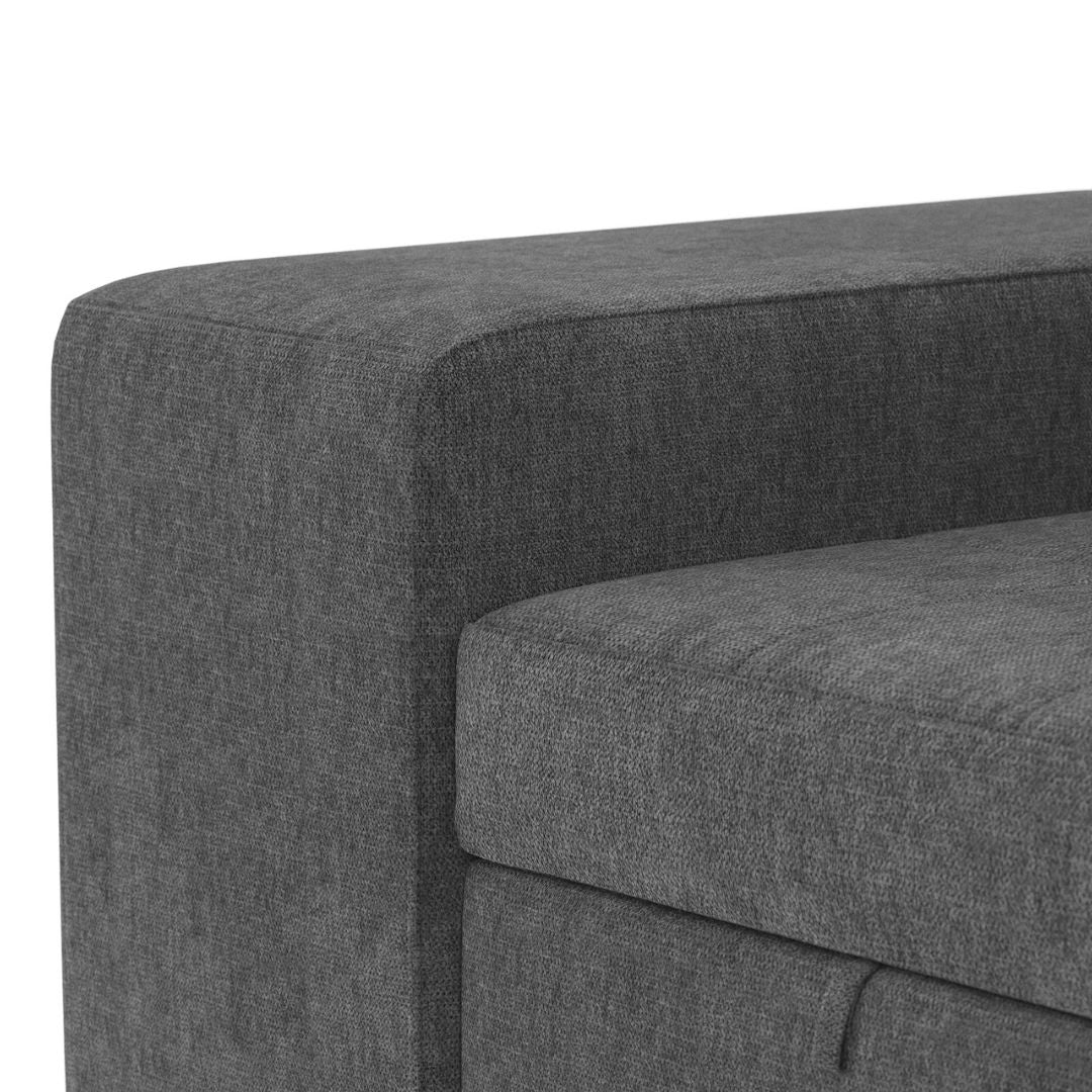 3-Sitzer-Schlafsofa mit Chaiselongue und verstellbaren Kopfteilen