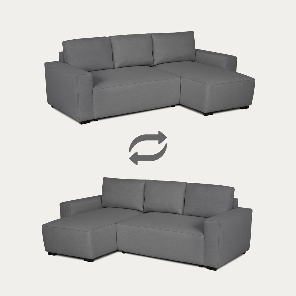 Sofá - Cama 4 Lugares com Chaise Longue Reversível - JadeC1512BCSRG8210_C24