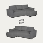 Sofá - Cama 4 Lugares com Chaise Longue Reversível - JadeC1512BCSRG8210_C24