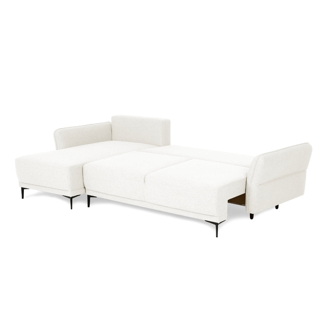 Divano Letto a 3 Posti con Chaise Longue Reversibile - Toby 