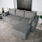 Sofá - Cama 3 Lugares com Chaise Longue Reversível - LeahSofá CamaSofá - Cama 3 Lugares com Chaise Longue Reversível - Leah