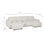 Sofá - Cama Panorâmico 5 Lugares com 2 Chaise Longue - JordanC1512ACSRG8240_C24