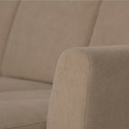 Sofá de 3 lugares com chaise longue reversível e pés vintage – AngelC710BSSRBG2721_C24