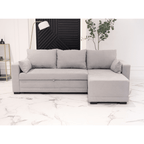 Sofá - Cama 3 Lugares com Chaise Longue Reversível - LeahC729CCSRG3810_C24
