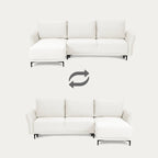 Sofá - Cama 4 Lugares com Chaise Longue Reversível - TobyC1513BCSRG8240_C24