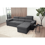 Sofá - cama de 4 lugares com chaise longue reversível, cabeceiras ajustáveis e 2 pufes – JohnC689BCSRG3811_C24