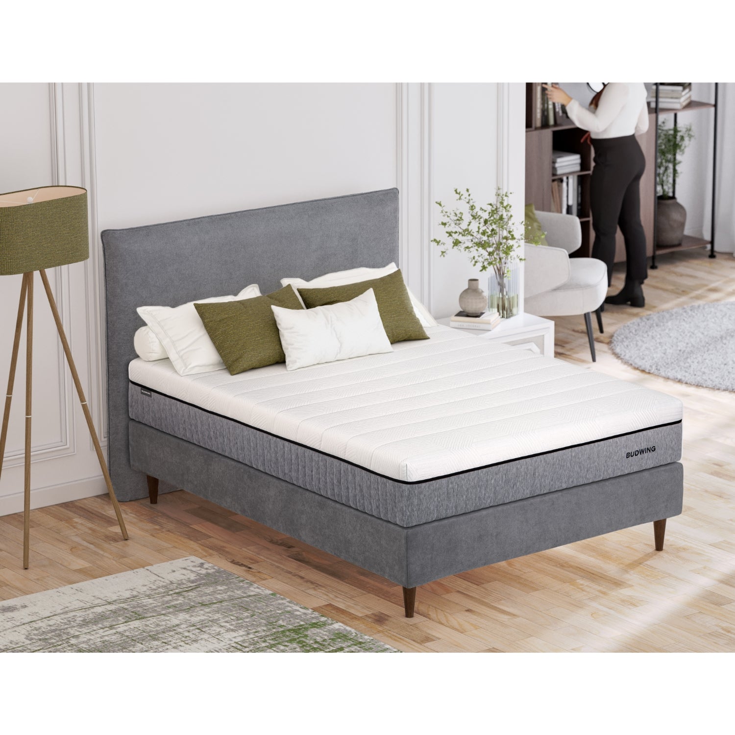 Ergopressure Mattress in profiled memory foam, high-density foam with zoning