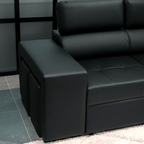 Sofá - cama de 4 lugares com chaise longue reversível, cabeceiras ajustáveis e 2 pufes – JohnC689BCSRG3810_C24