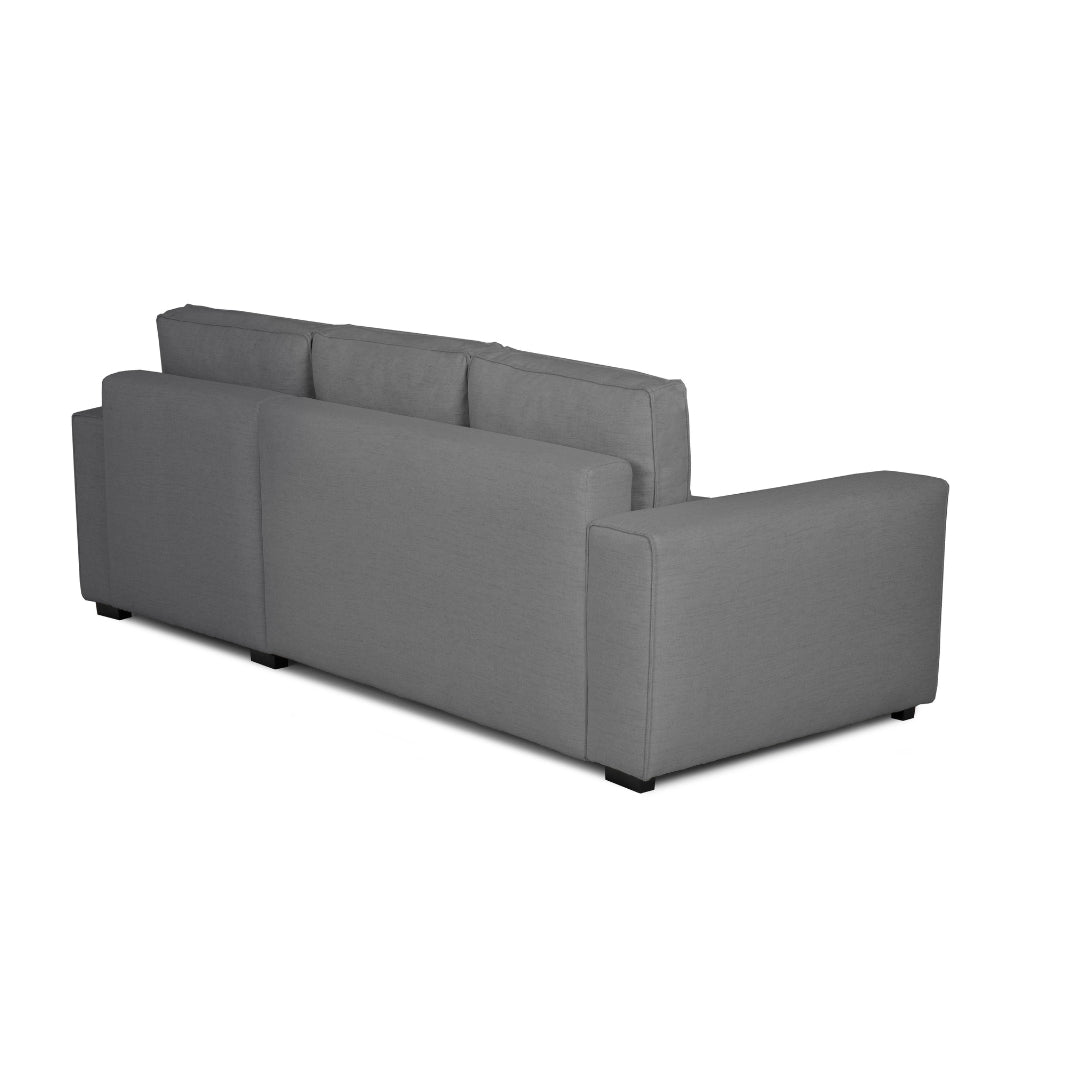 Sofá cama de 3 plazas con chaise longue reversible - Jade 