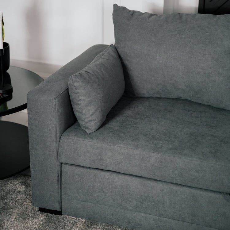 Sofá - Cama 3 Lugares com Chaise Longue Reversível - LeahSofá CamaSofá - Cama 3 Lugares com Chaise Longue Reversível - Leah