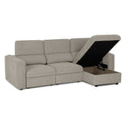 Sofá - Cama 4 Lugares com Chaise Longue Reversível e Cabeceiras Ajustáveis - MorganC1454CFSRG9140_C24