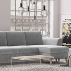 Sofá de 3 lugares com chaise longue reversível e pés vintage – AngelC710BSSRBG2721_C24