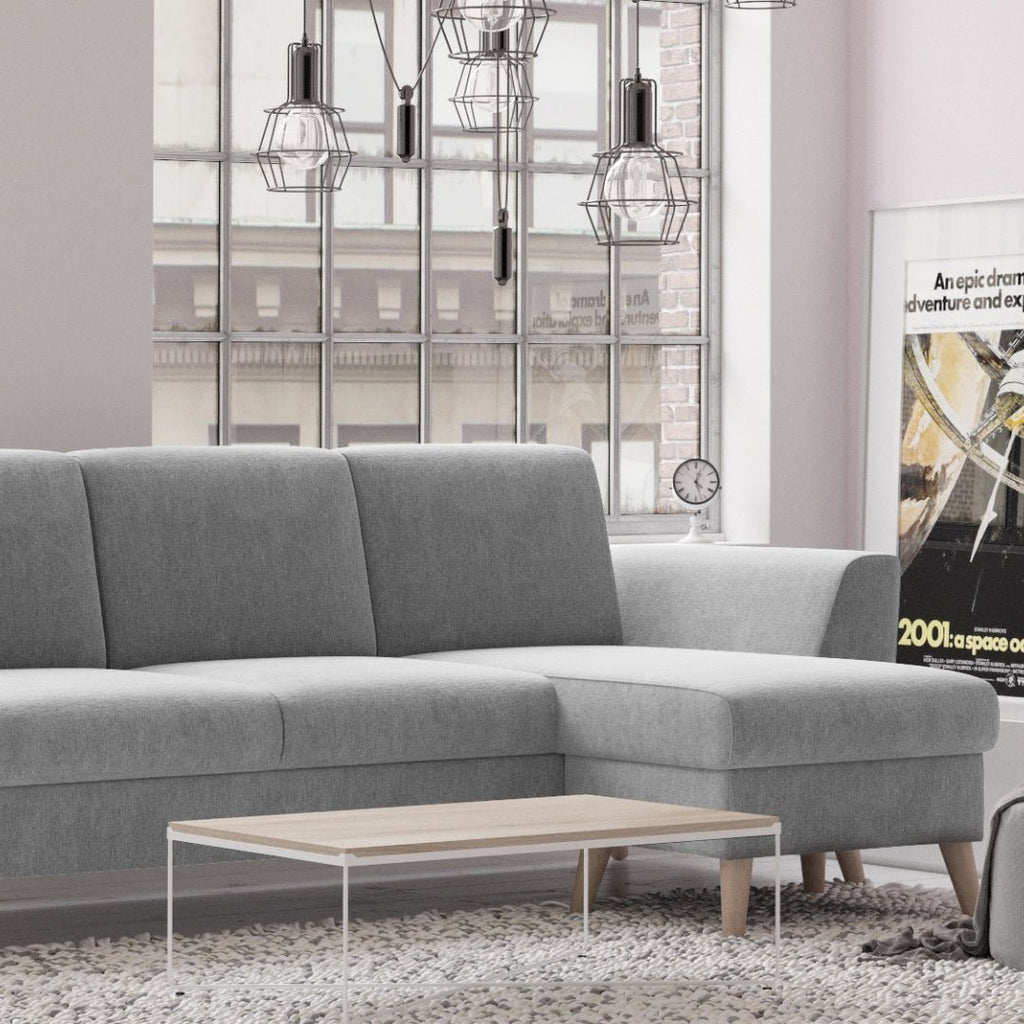 Sofá de 3 lugares com chaise longue reversível e pés vintage – AngelC710BSSRBG3840_C24