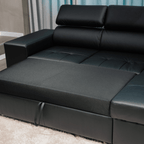 Sofá - cama de 4 lugares com chaise longue reversível, cabeceiras ajustáveis e 2 pufes – JohnC689BCSRG3810_C24