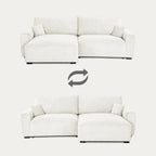 Sofá - Cama 4 Lugares com Chaise Longue Reversível - LaurenC1511ACSRG7902_C24