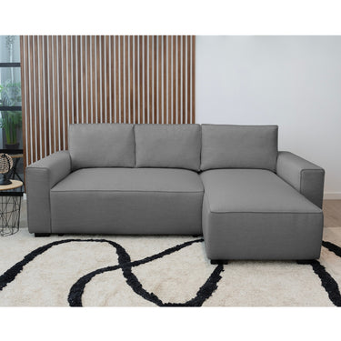 Sofá Cama 3 Lugares com Chaise Longue Reversível - Jade 