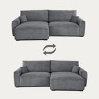 Sofá - Cama 4 Lugares com Chaise Longue Reversível - LaurenC1511ACSRG7911_C24