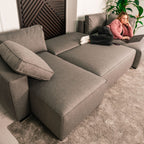 Sofá - Cama Panorâmico 5 Lugares com 2 Chaise Longue - JordanC1512ACSRG8240_C24