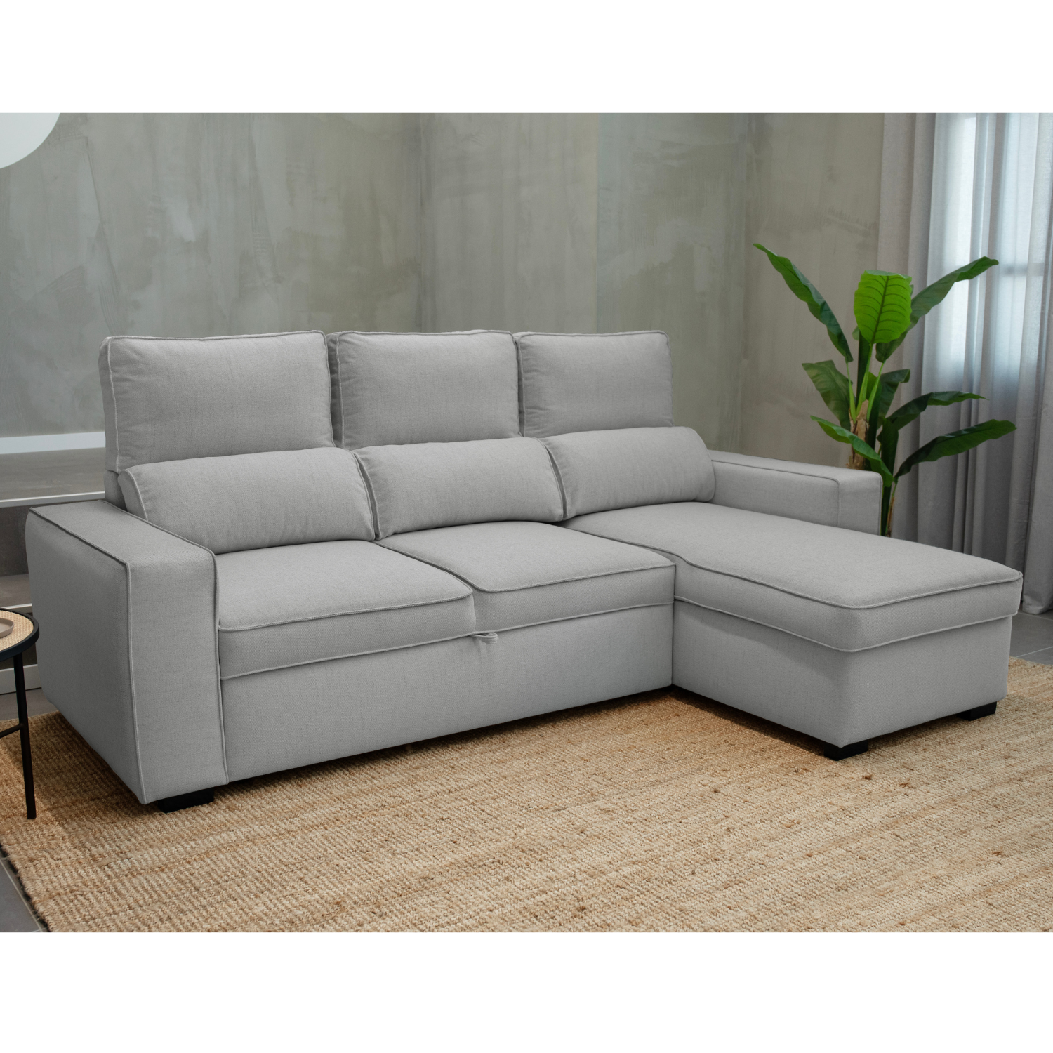 3-Seater Sofa Bed With Reversible Chaise Longue And Storage - Harper